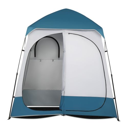 90x90x48" Portable Outdoor Pop UP Camping Shower Tent Enclosure, Shower Shelter, Changing Room, Dressing Tent, 2 Rooms, Instant Tent Blue/White RT 90x90x48" Portable Outdoor Pop UP Camping Shower Tent Enclosure, Shower Shelter, Changing Room, Dressing Tent, 2 Rooms, Instant Tent Blue/White RT